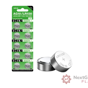 Premium AG10 / LR1130 Alkaline Button Cell Batteries – 1.5V (2-Pack)
