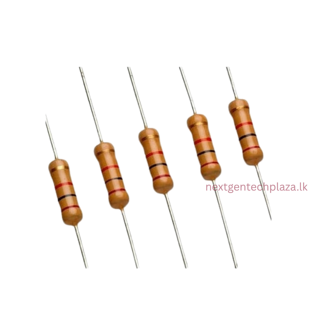 resistors ((100 Ω ,220 Ω, 330 Ω, 1 kΩ, 1.2 k Ω ,4.7 kΩ, 10 kΩ, 47 kΩ, 100 kΩ, 1 mΩ)